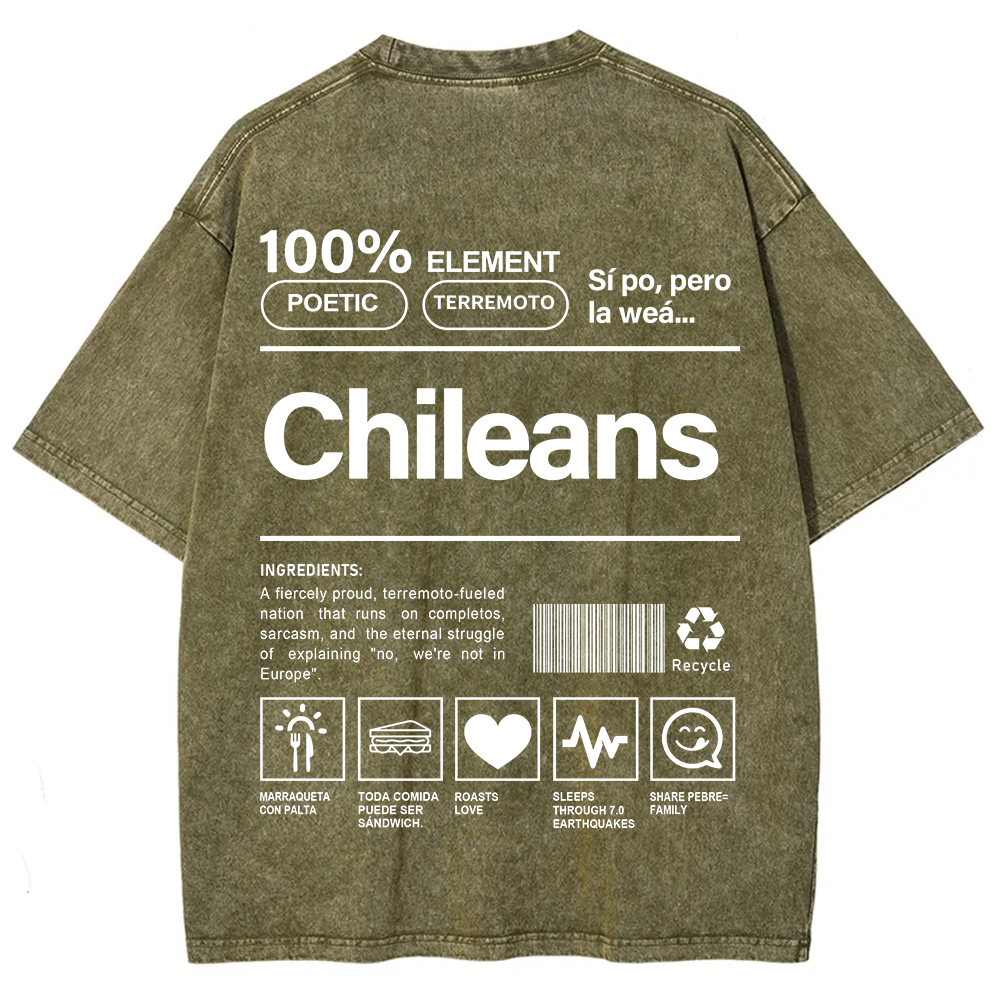 Chileans Unisex Fit  Washed T-Shirt