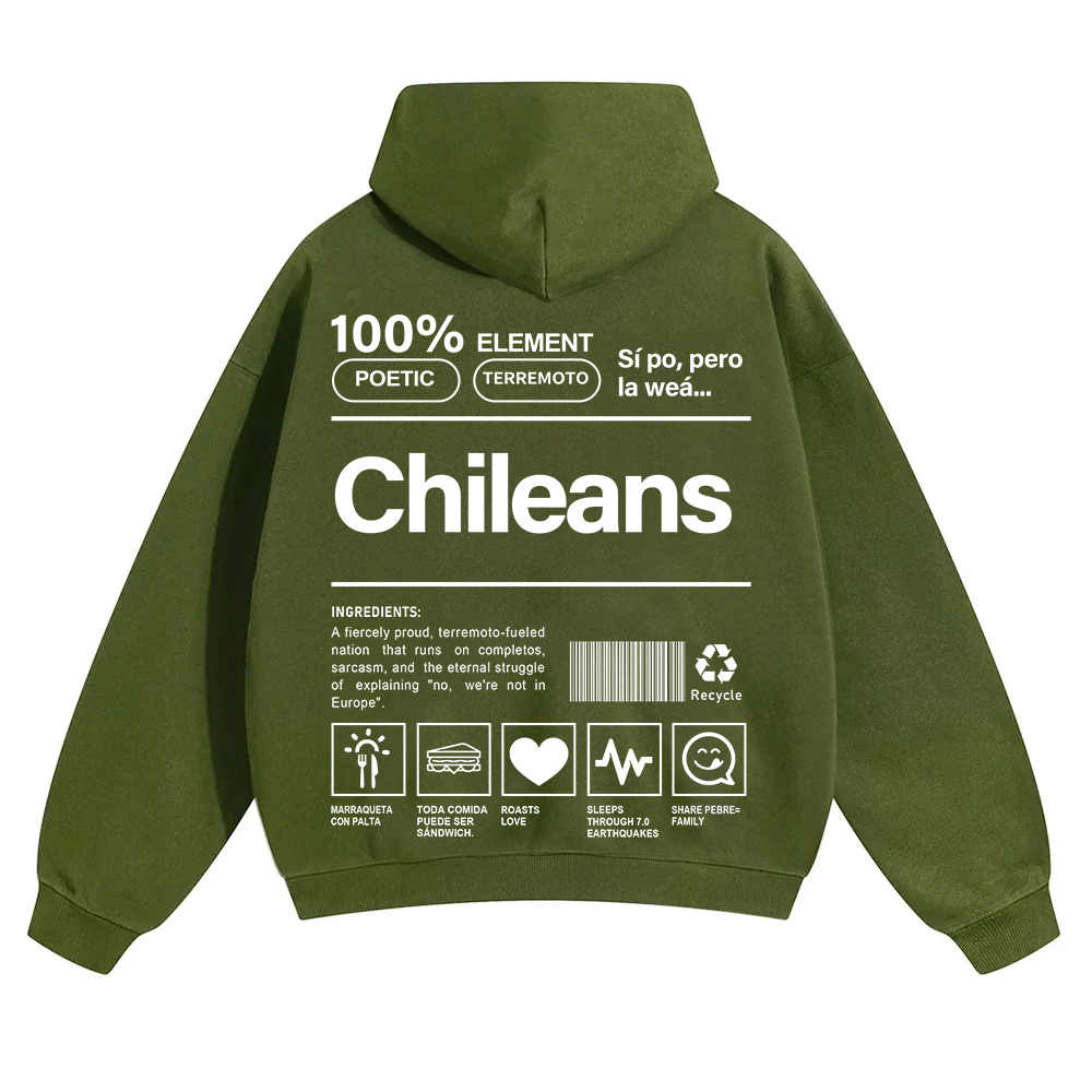 Chileans Unisex Fit Color Hoodie wearishow