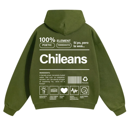 Chileans Unisex Fit Color Hoodie wearishow