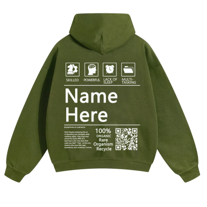 QR Code Customized Unisex Solid Hoodie