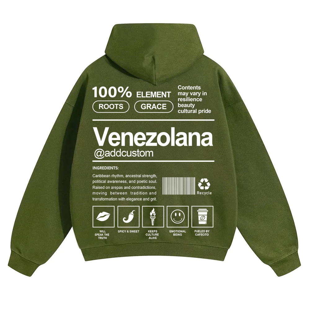 Venezolana Addcustom Unisex Fit Color Hoodie wearishow