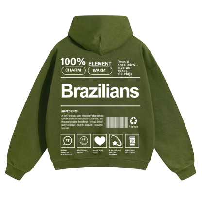 Brazilians Unisex Fit Color Hoodie wearishow