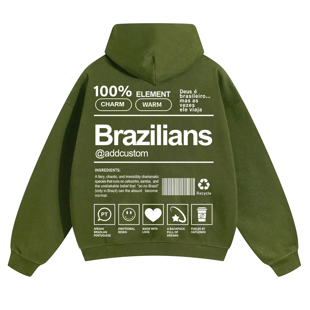 Brazilians Addcustom Unisex Fit Color Hoodie wearishow