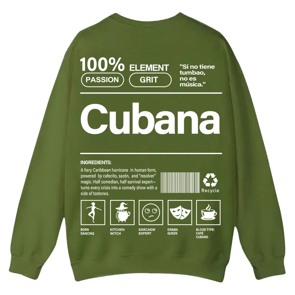 Cubana Unisex Fit  Casual Crewneck Sweatshirt wearishow