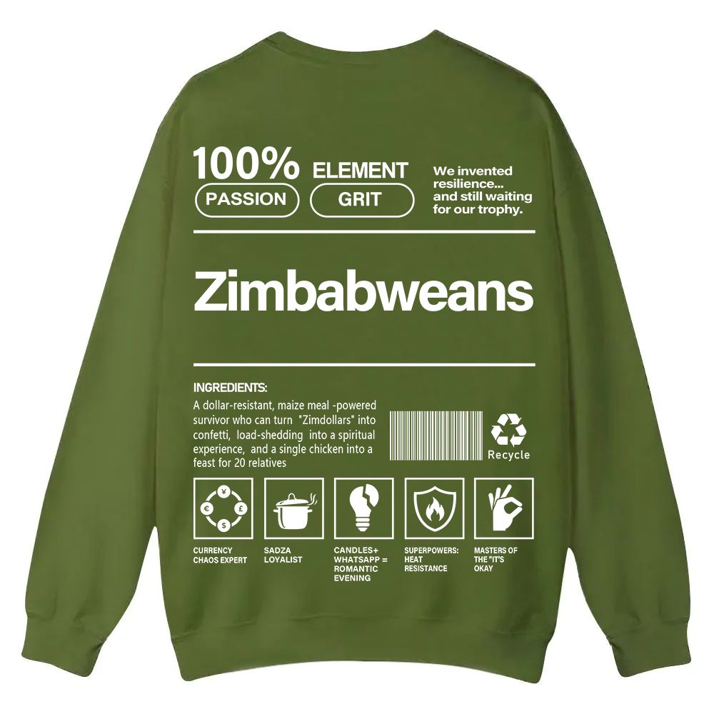 Zimbabweans Unisex Fit  Casual Crewneck Sweatshirt wearishow