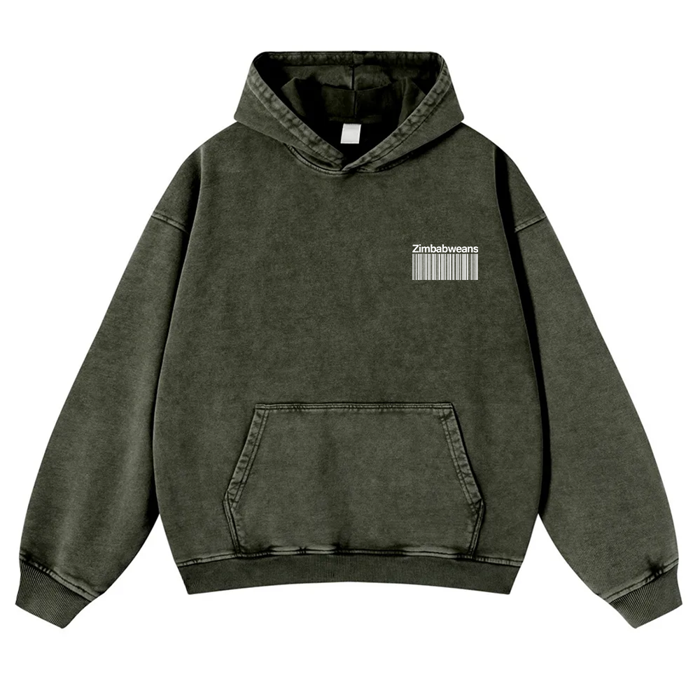 Zimbabweans Unisex Fit  Washed Hoodie wearishow