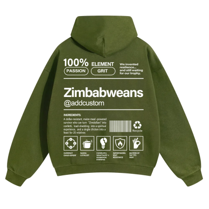 Zimbabweans Addcustom Unisex Fit Color Hoodie wearishow