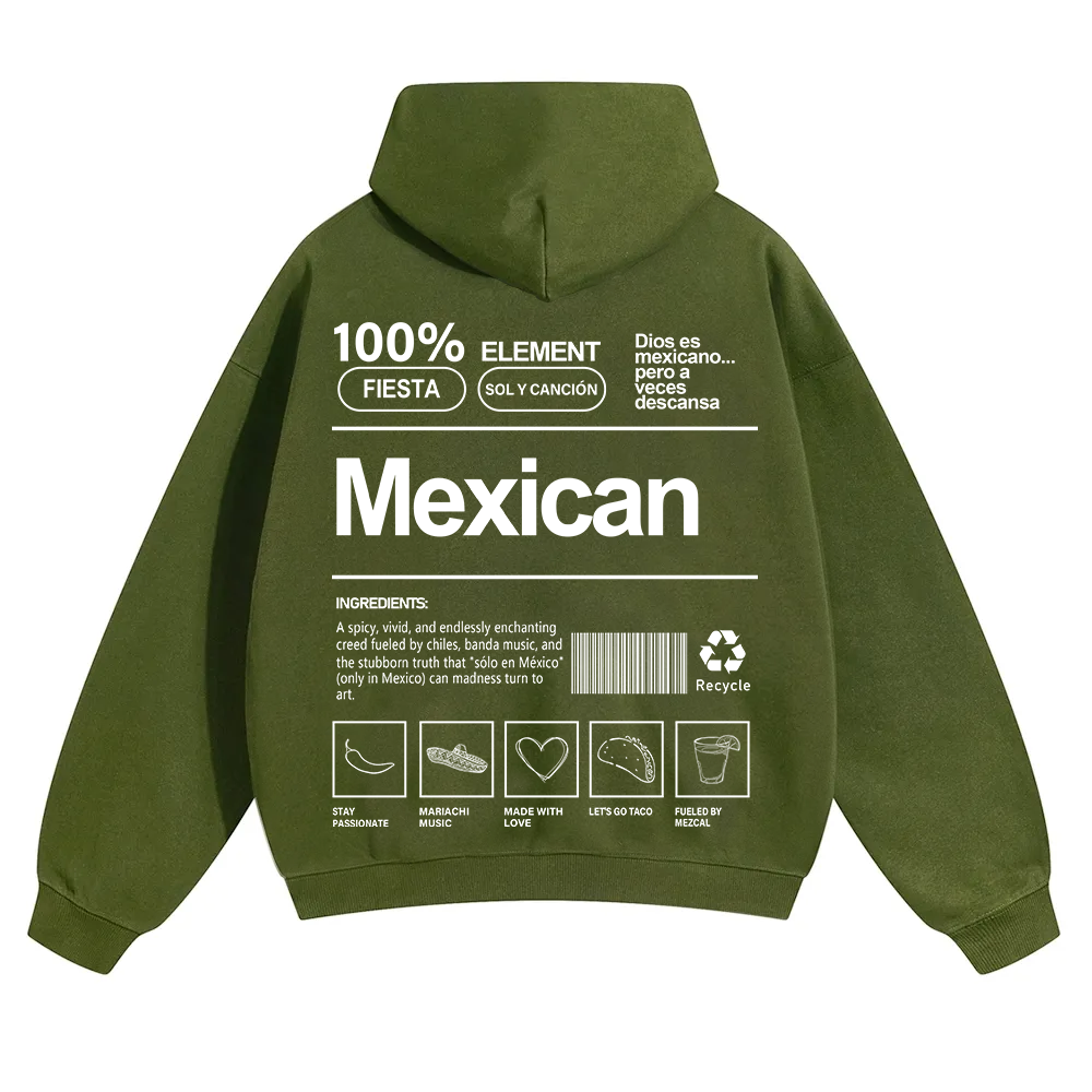 Mexican Unisex Fit Color Hoodie wearishow