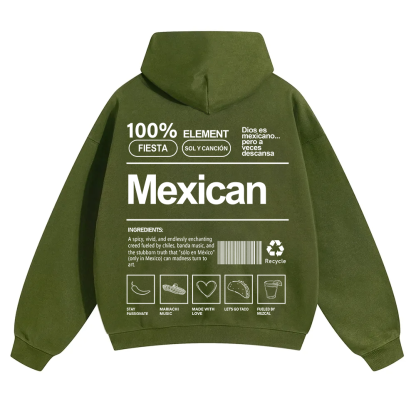 Mexican Unisex Fit Color Hoodie wearishow