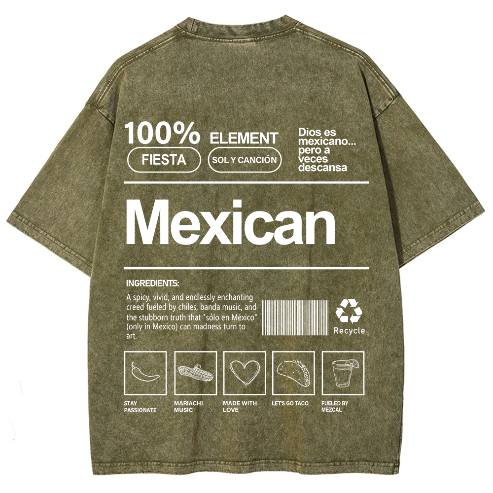 Mexican Unisex Fit  Washed T-Shirt