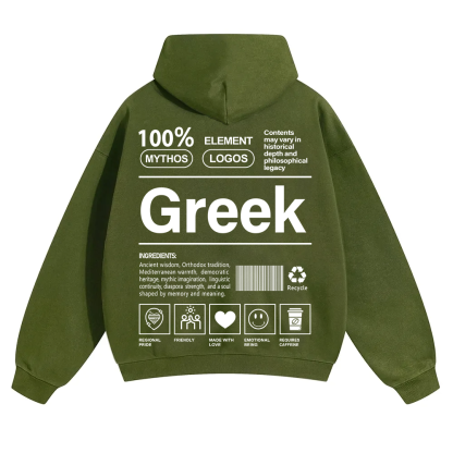 Greek Unisex Fit Color Hoodie wearishow