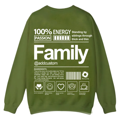 Family Addcustom Casual Crewneck Sweatshirt