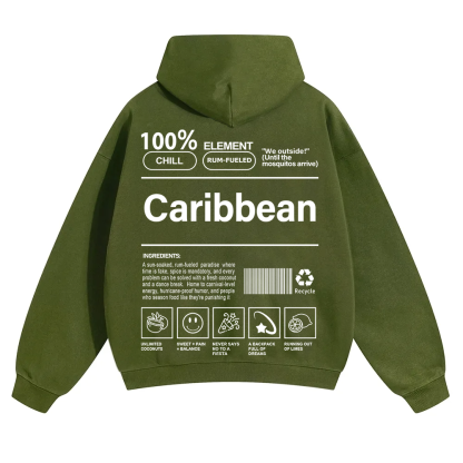 Caribbean Unisex Fit Color Hoodie wearishow