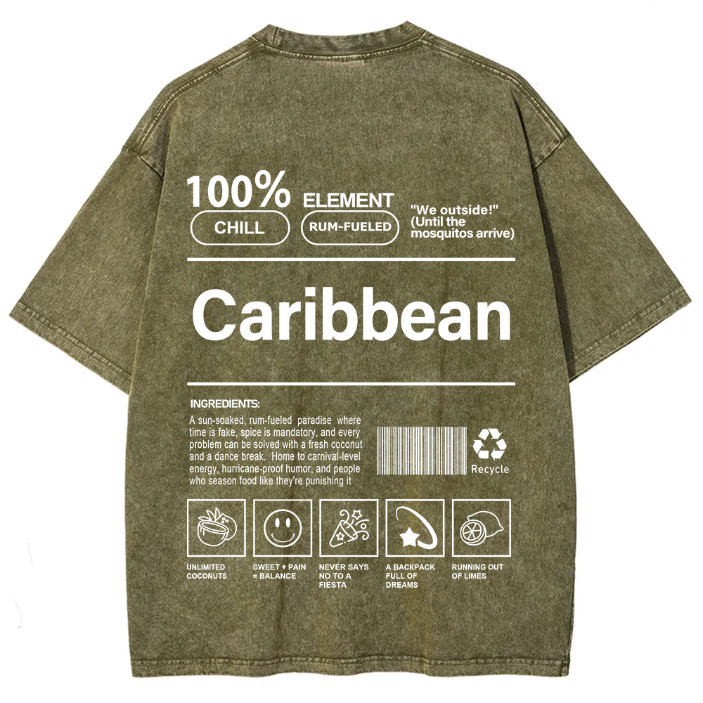 Caribbean Unisex Fit  Washed T-Shirt
