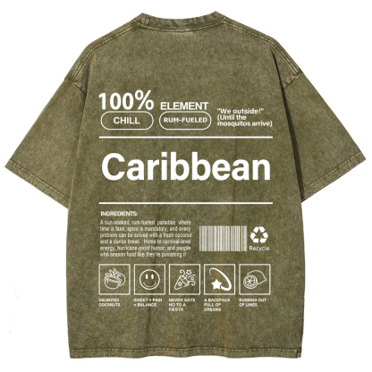 Caribbean Unisex Fit  Washed T-Shirt