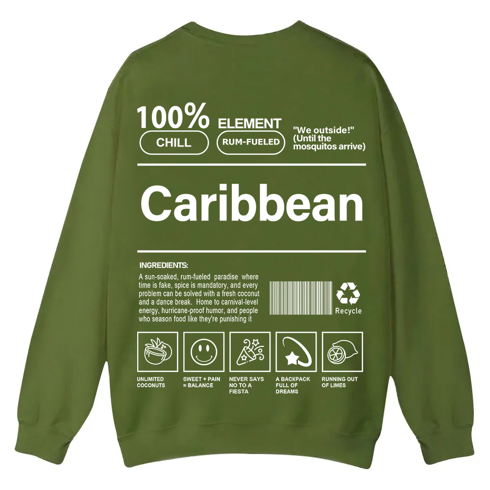 Caribbean Unisex Fit  Casual Crewneck Sweatshirt wearishow