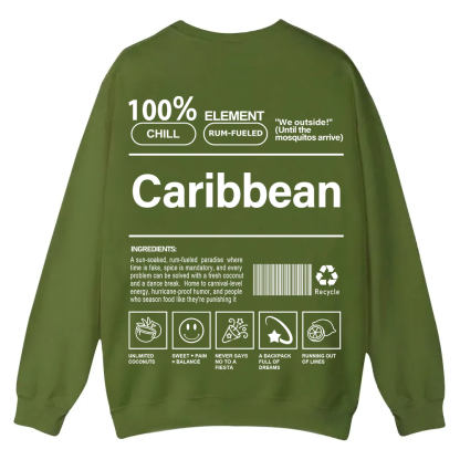 Caribbean Unisex Fit  Casual Crewneck Sweatshirt wearishow