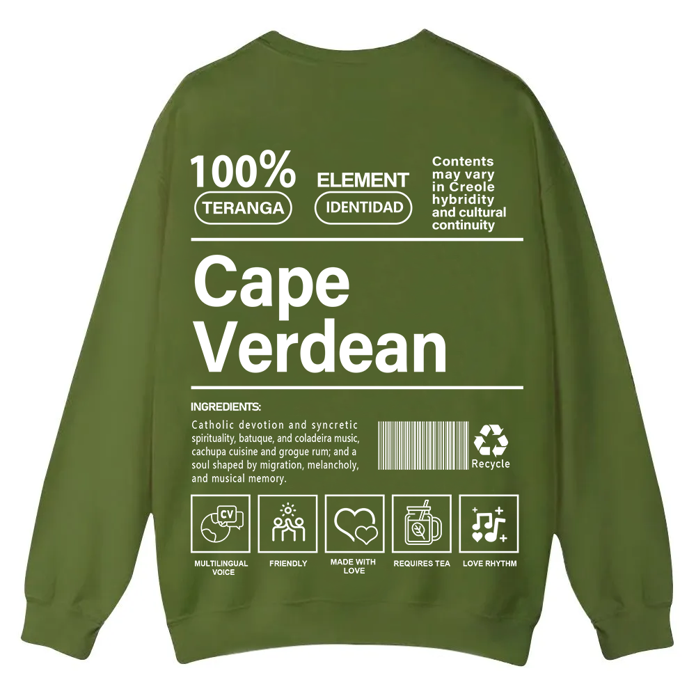 Cape Verdean Unisex Fit  Casual Crewneck Sweatshirt wearishow