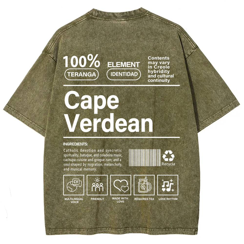 Cape Verdean Unisex Fit  Washed T-Shirt