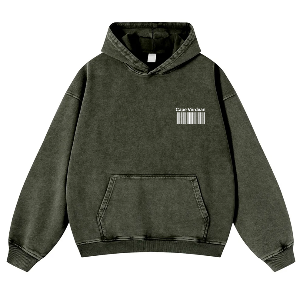Cape Verdean Unisex Fit  Washed Hoodie wearishow