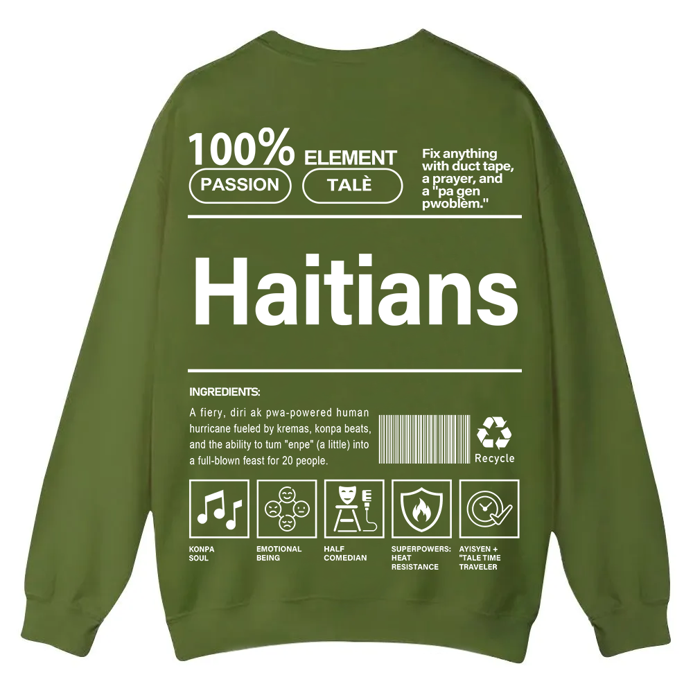 Haitians Unisex Fit  Casual Crewneck Sweatshirt wearishow