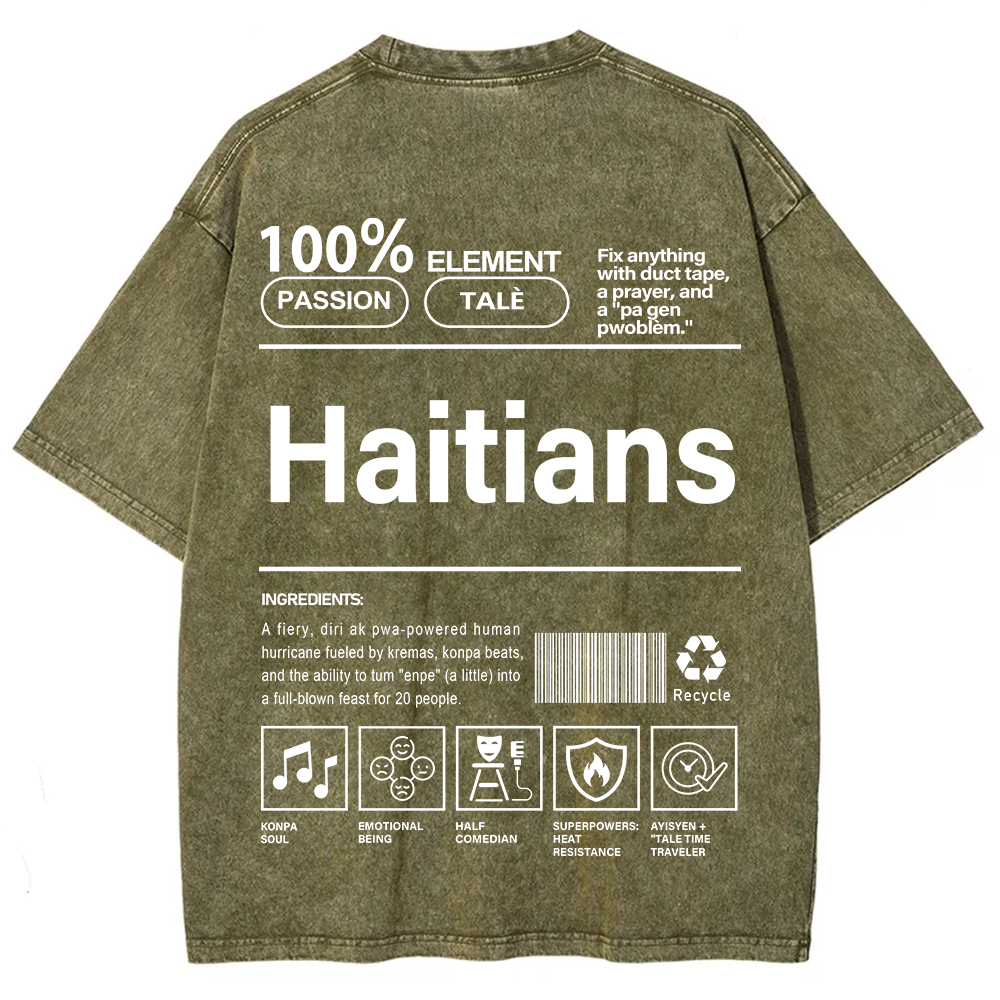 Haitians Unisex Fit  Washed T-Shirt