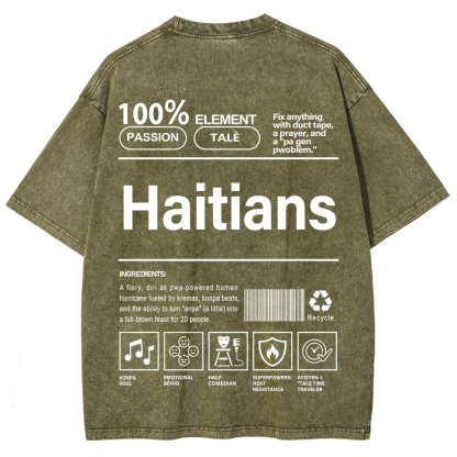 Haitians Unisex Fit  Washed T-Shirt