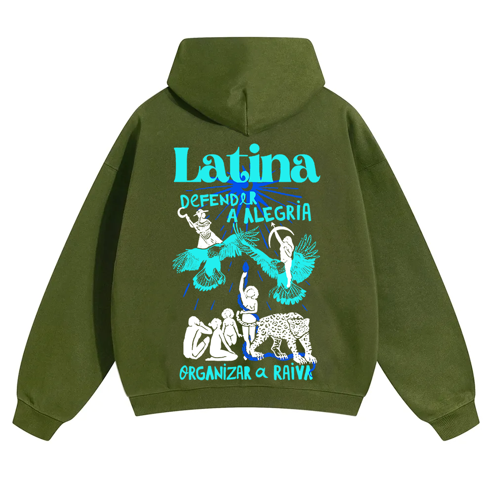 Latina Unisex Fit Color Hoodie wearishow