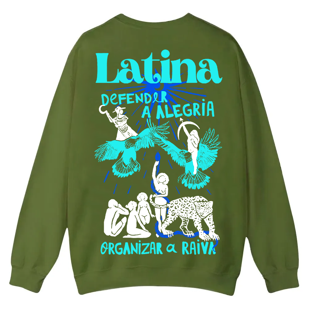 Latina Unisex Fit  Casual Crewneck Sweatshirt wearishow