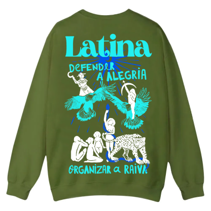 Latina Unisex Fit  Casual Crewneck Sweatshirt wearishow