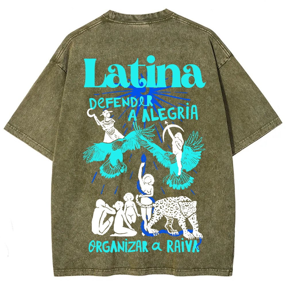 Latina Unisex Fit  Washed T-Shirt