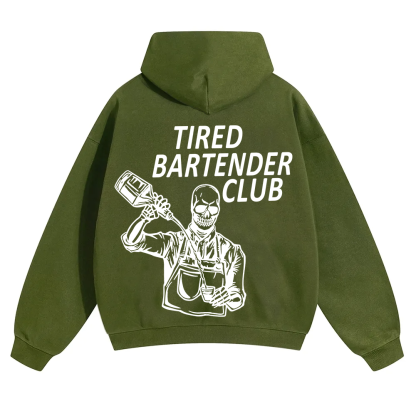 Tired Bartender Club Unisex Fit Color Hoodie wearishow