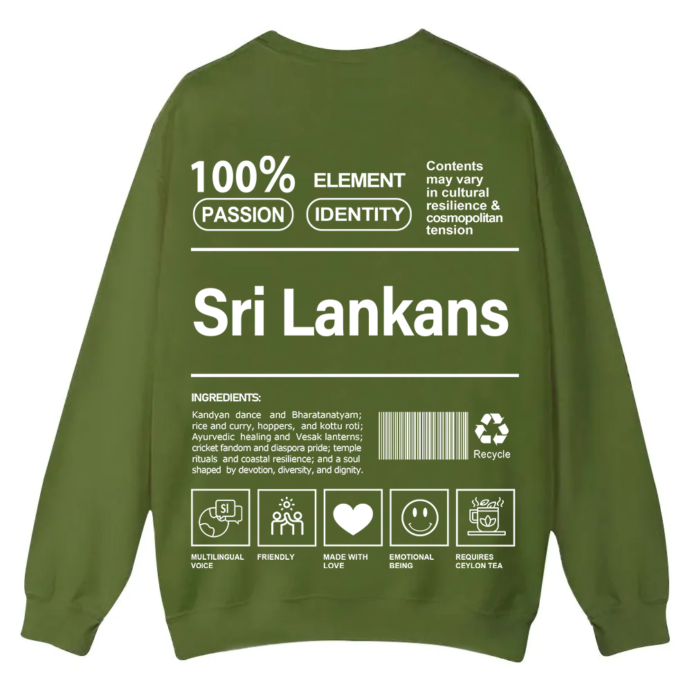 Sri Lankans Unisex Fit  Casual Crewneck Sweatshirt wearishow