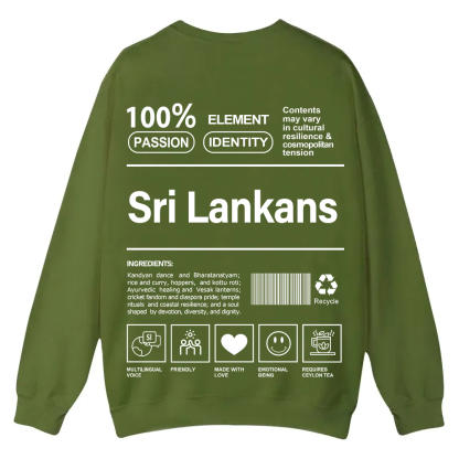 Sri Lankans Unisex Fit  Casual Crewneck Sweatshirt wearishow