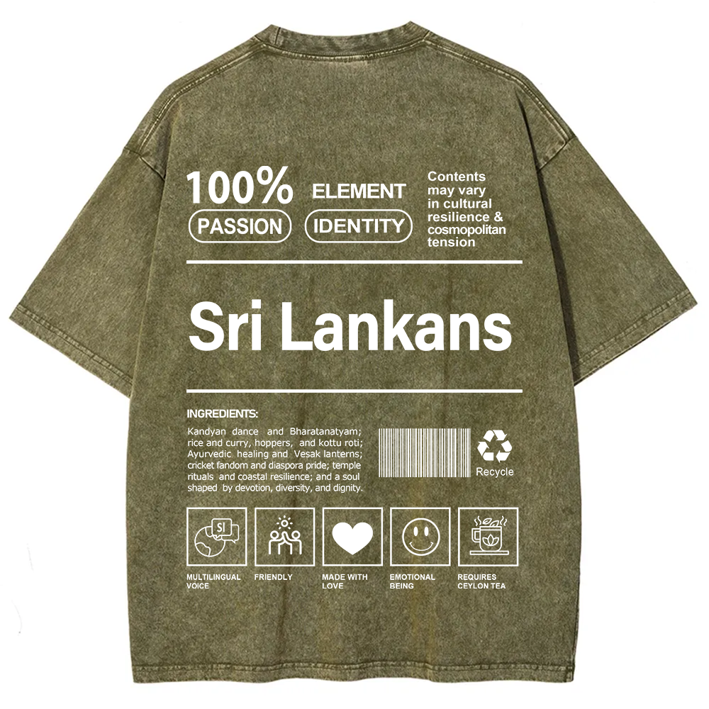 Sri Lankans Unisex Fit  Washed T-Shirt