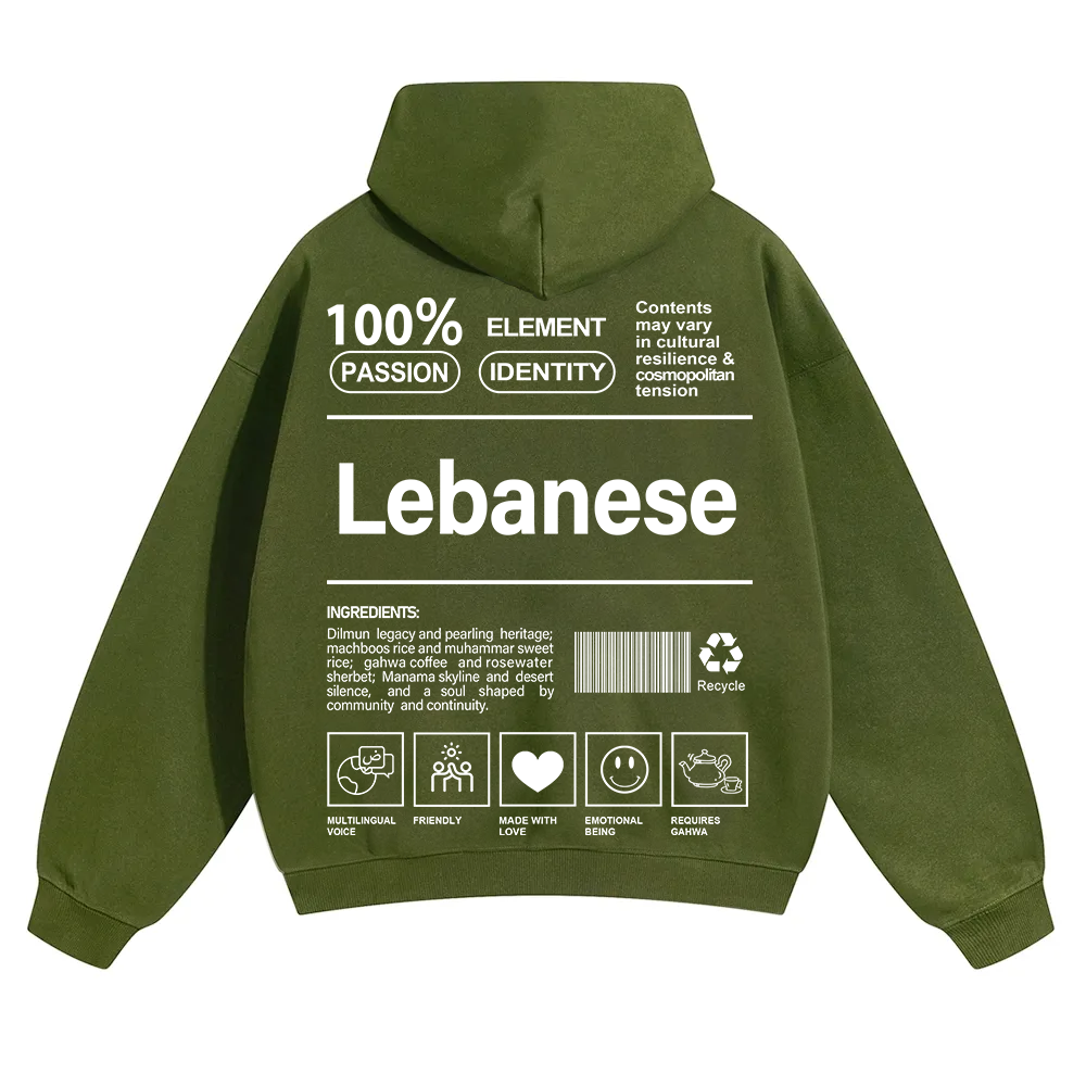 Lebanese Unisex Fit Color Hoodie wearishow