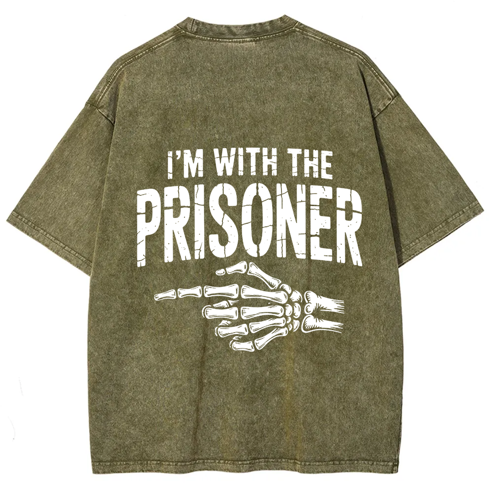 Unisex Vintage I'M With Prisoner Matching Couple Easy Halloween t-Shirt