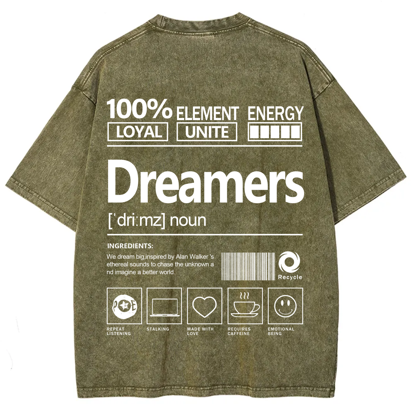 Dreamers  Unisex Fit Washed T-Shirt