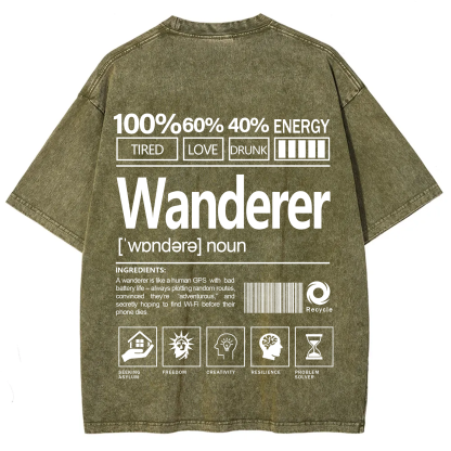 Wanderer  Unisex Fit Washed T-Shirt