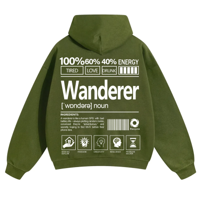 Wanderer Unisex Fit Solid Color Hoodie