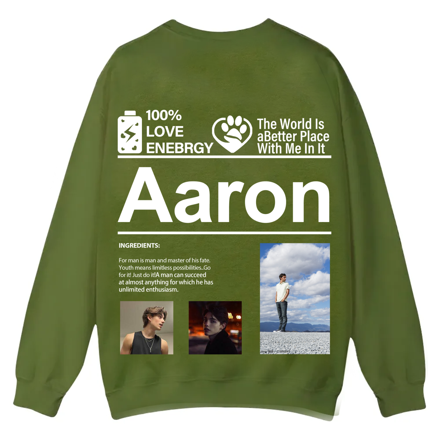 Design your own clothing pattern Unisex Fit Casual Crewneck Sweatshirt