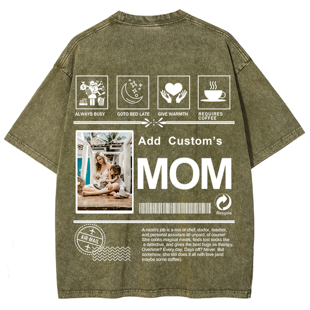 MOM Custom Unisex Fit Washed T-Shirt