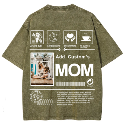 MOM Custom Unisex Fit Washed T-Shirt