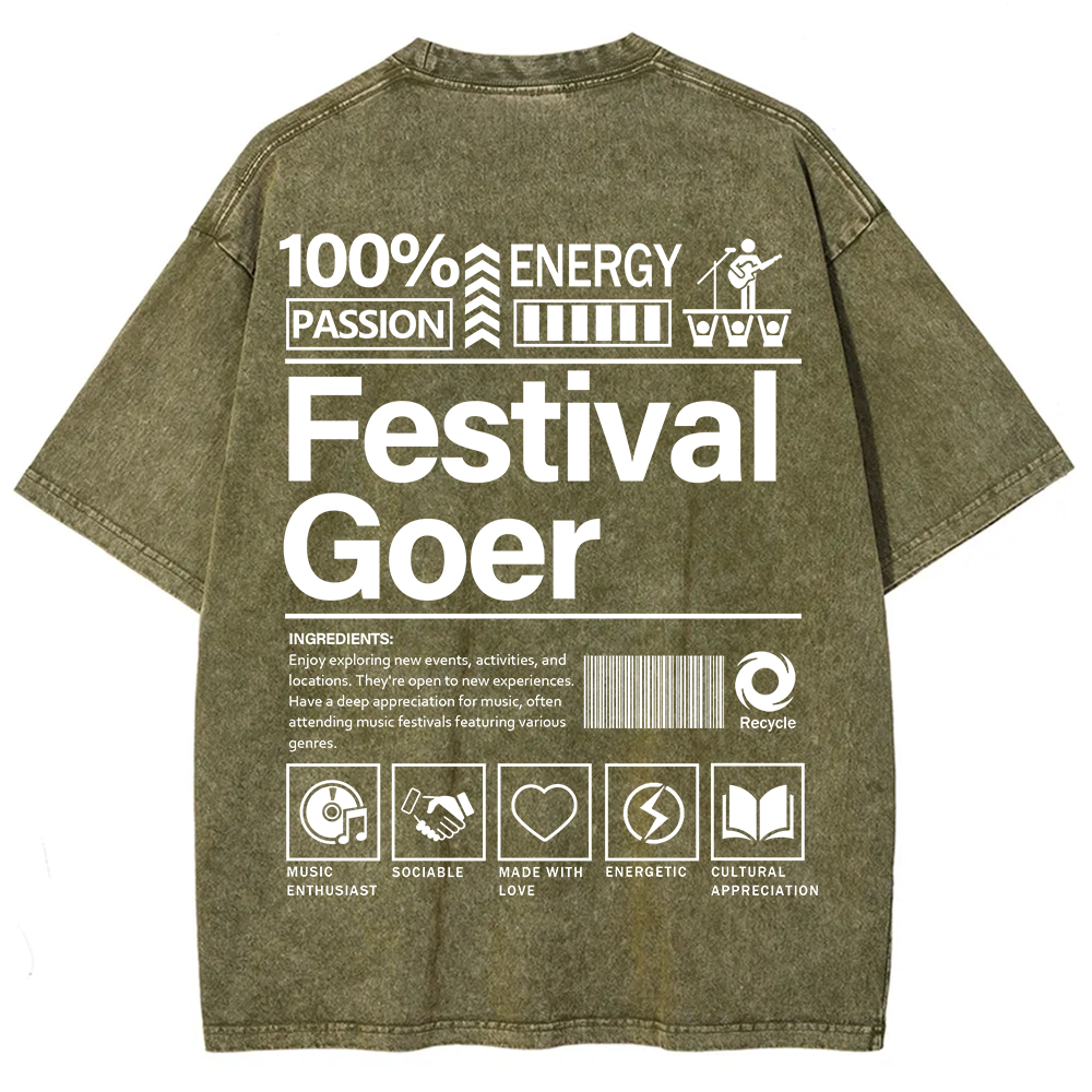 Festival Goer Unisex Fit Washed T-Shirt