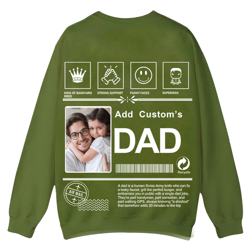 DAD Custom Casual Crewneck Sweatshirt wearishow