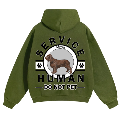 Service Human, Do Not Pet - Personalized Custom Unisex Hoodie