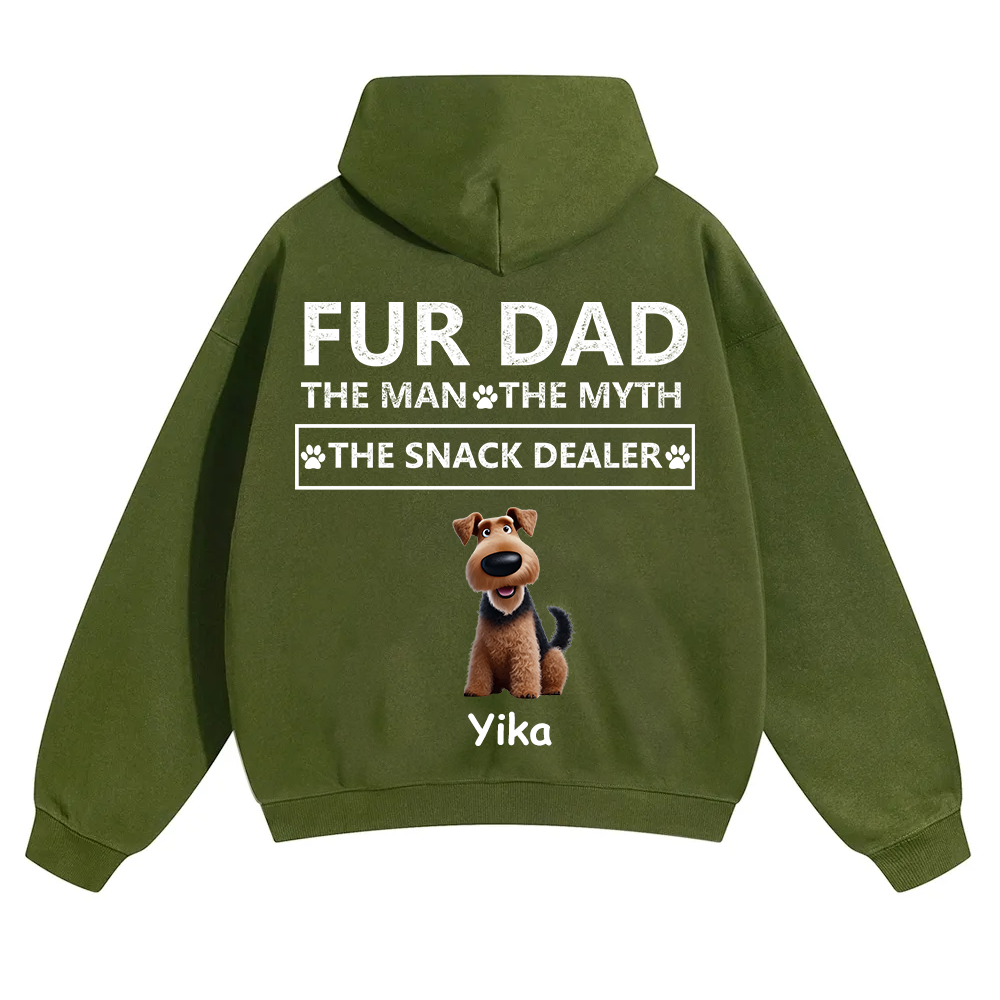 Fur Dad The Man The Myth The Snack Dealer - Personalized Custom Unisex Hoodie