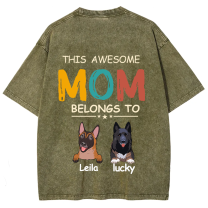 This Awesome Mom/Dad Belongs To - Personalized Custom Unisex  T-shirt