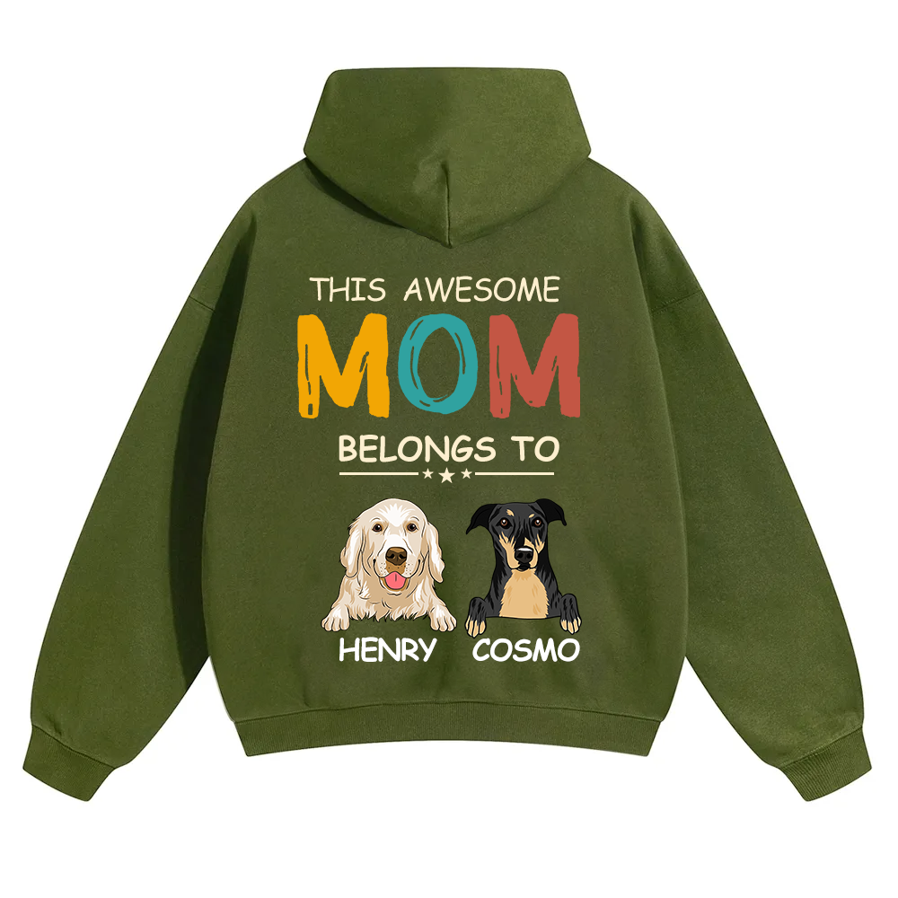 This Awesome Mom/Dad Belongs To - Personalized Custom Unisex Hoodie