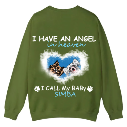 Have An Angel In Heaven - Personalized Custom Unisex Casual Crewneck Sweatshirt wearishow